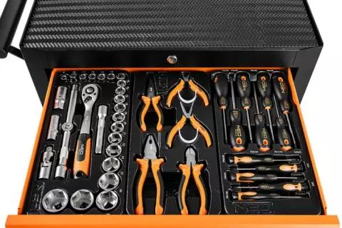 Szafka warsztatowa, 5 szuflad + 117 narzędzi 84-214-6 Dobra Cena