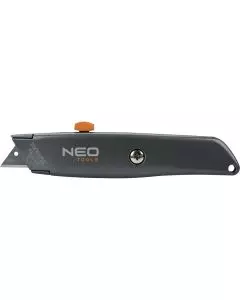 Nóż z ostrzem trapezowym, metalowy korpus 63-702 Dobra Cena