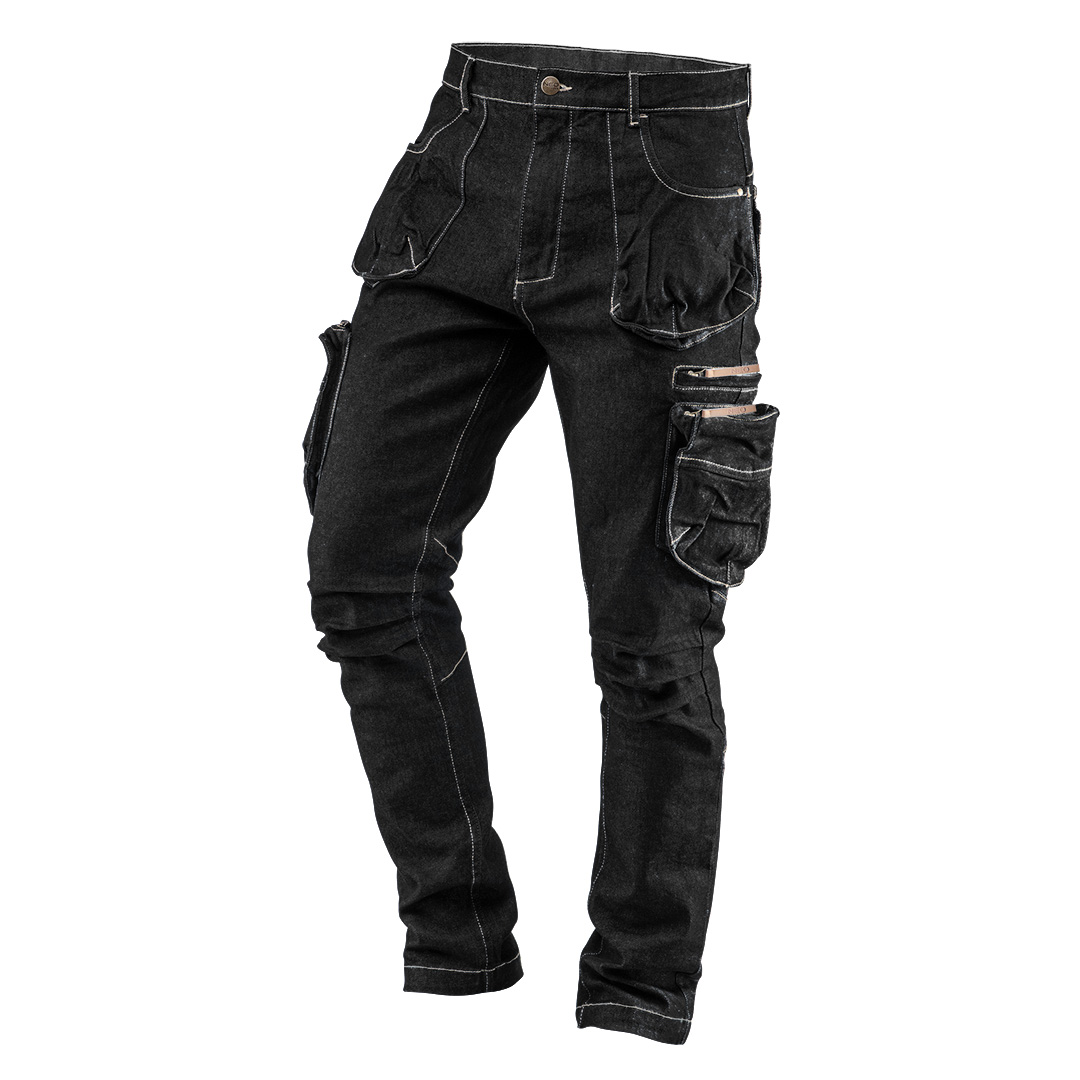 Spodnie robocze DENIM, wzmocnienia na kolanach, rozmiar M 81-228-M