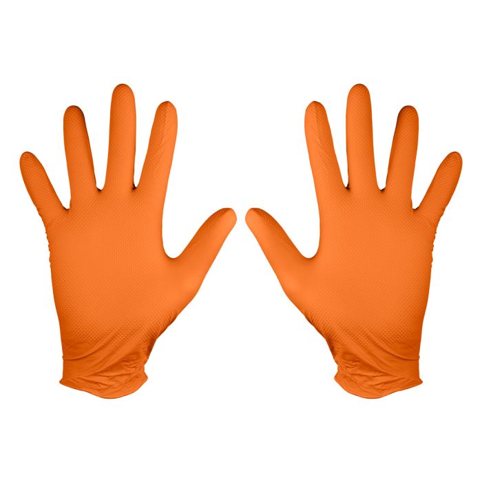 Negicco 6枚 Rękawiczki nitrylowe, pomarańczowe, 50 sztuk, rozmiar M 97-690-M