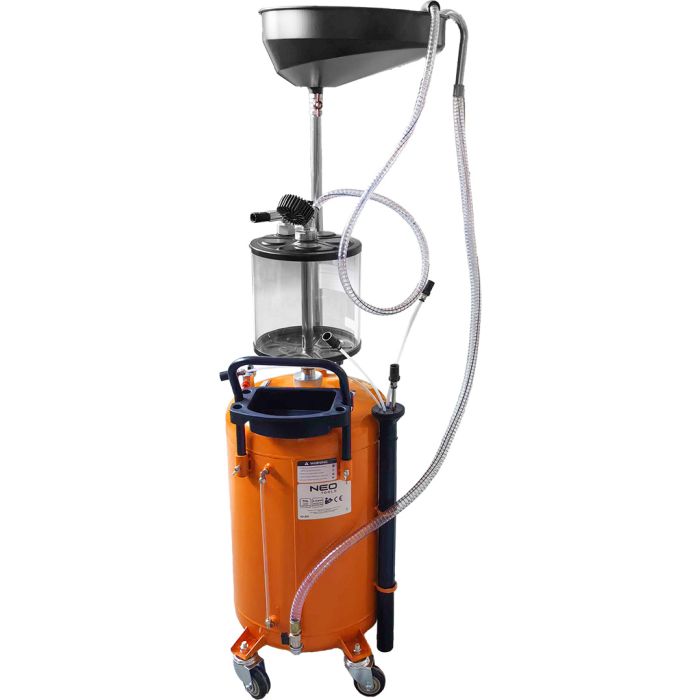 Mobilna zlewarko-wysysarka do oleju pneumatyczna ze zbiornikiem