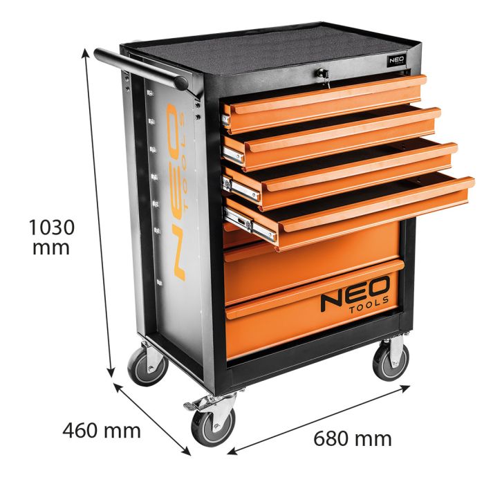 Szafka warsztatowa, 7 szuflad + 129 narzędzi 84-222-9 Dobra Cena