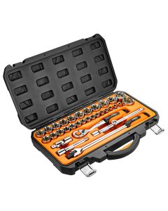 Klucze nasadowe 1/2", zestaw 33 szt. 08-692