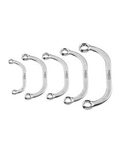 Klucze oczkowe wygięte 9-22 mm, zestaw 5 szt. 09-176