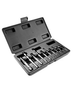 Wykrętaki do zerwanych śrub z wiertłami pilotującymi, zestaw 10 szt. 09-609