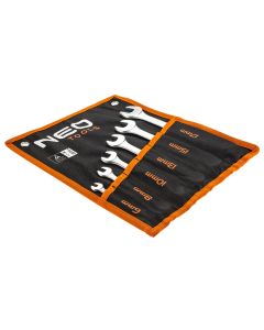 Klucze płasko-oczkowe 6-17 mm, zestaw 6 szt. 09-750