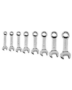 Klucze płasko-oczkowe 8-19 mm (krótkie), zestaw 8 szt. 09-791