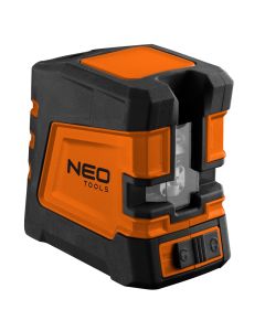 Laser krzyżowy 20 m, zielony, linia pozioma, pionowa i krzyżowa, uchwyt magnetyczny, etui 75-107