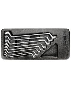 Klucze oczkowe odgięte 6-22 mm, zestaw 8 szt., wkładka 84-233