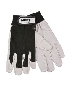 Rękawice robocze, skóra świńska licowa, z rzepem, 8" 97-604