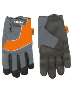 Rękawice robocze, skóra syntetyczna, wstawki PCV, 10" 97-605