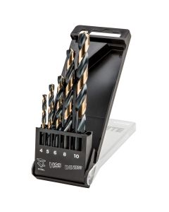 Wiertła do metalu HSS-CNC, 124°, "Pro-Tec", 4.0 - 10 mm, zestaw 5 szt. 55H086