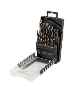 Wiertła do metalu HSS-CNC, 124°, "Pro-Tec", 1.0 - 10.0 mm, zestaw 19 szt. 55H089