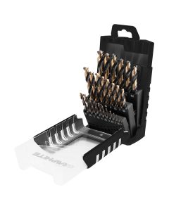 Wiertła do metalu HSS-CNC, 124°, "Pro-Tec", 1.0 - 13.0 mm, zestaw 25 szt. 55H090