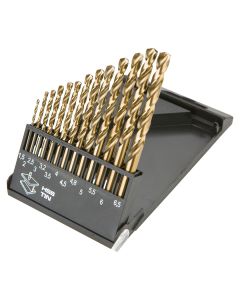 Wiertła do metalu HSS-TiN 1.5-6.5 mm, zestaw 13 szt. 57H198