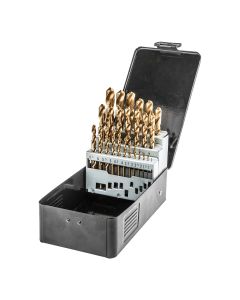Wiertła do metalu HSS-TiN 1.0-13.0 mm, zestaw 25 szt. 57H200