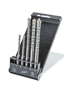 Zestaw wierteł do betonu SDS Plus, quatro, zestaw 5 szt. - 5, 6 x 110 mm + 8, 10, 12 x 160 mm 57H572