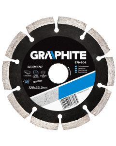 Tarcza diamentowa 125 x 22.2 mm, segmentowa, spawana laserowo 57H606