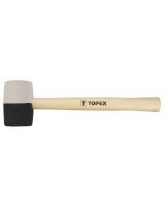 Młotek gumowy 58 mm, 450 g, czarno-biała guma 02A354