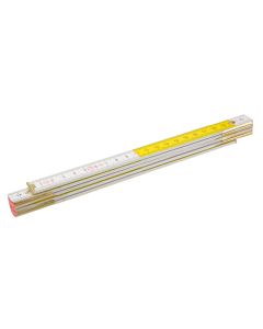 Miara składana drewniana 1 m, biało-żółta 26C005