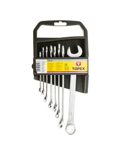 Klucze płasko-oczkowe 6-19 mm, zestaw 8 szt. 35D374