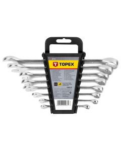 Klucze płasko-oczkowe 6-19 mm, zestaw 8 szt. 35D756