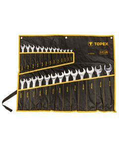 Klucze płasko-oczkowe 6-32 mm, zestaw 26 szt., w płachcie 35D763