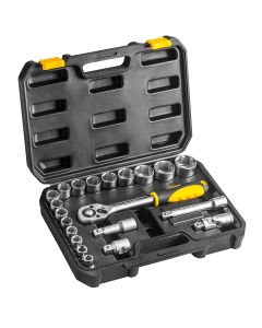 Klucze nasadowe 1/2", zestaw 21 szt. 38D642