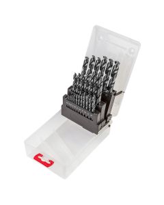 Wiertła do metalu HSS-G, 1.0-13.0 mm, zestaw 25 szt. 60H814