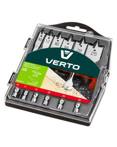 Wiertła do drewna łopatkowe, 10, 12, 16, 18, 20, 25mm, zestaw 6 szt. 60H804