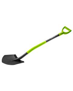 Szpadel ostry, metalowy trzonek, plastikowy uchwyt 15G010