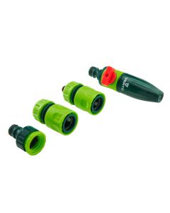 Zestaw ze zraszaczem prostym, złączkami, przyłączem do kranu 1/2" 15G711