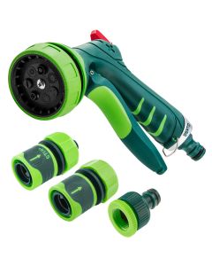 Zestaw z pistoletem zraszającym, złączkami, przyłączem do kranu 1/2" 15G713