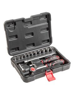 Zestaw kluczy nasadowych 1/4", 15 szt. 38D525