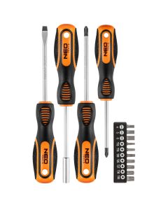 Wkrętaki i końcówki wkrętakowe, zestaw 14 szt. 04-196