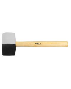 Młotek gumowy 63 mm, 680 g, czarno-biała guma 25-068