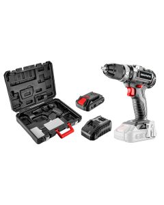 Wiertarko-wkrętarka akumulatorowa bezszczotkowa Energy+ 18V, Li-Ion, 13 mm, aku 2Ah, ład, walizka 58G019-SET1