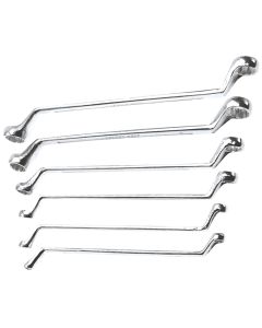 Klucze oczkowe odgięte 6-17 mm, zestaw 6 szt. 35D455