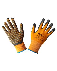 Rękawice robocze, nylonowe, pokryte kropkami z nitylu, 4131X, rozmiar 8 97-621-8