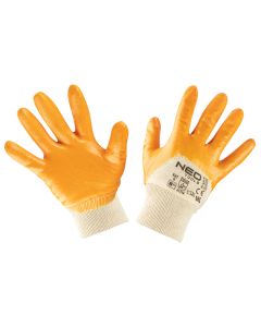 Rękawice robocze, bawełna, pokryte częściowo nitrylem, 4111X, rozmiar 8 97-631-8