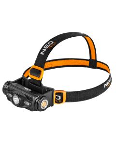 Latarka czołowa akumulatorowa USB 1000 lm czerwony/niebieski CREE LED + LED 99-028