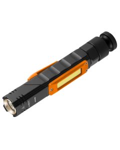 Latarka akumulatorowa USB 300 lm 2 w 1 CREE XPE + COB LED 99-034