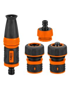 Zestaw 3/4" ze zraszaczem prostym, złaczkami i przyłaczem do kranu 15-711