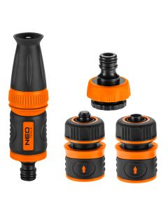 Zestaw 1/2" ze zraszaczem prostym, złaczkami i przyłaczem do kranu 15-710