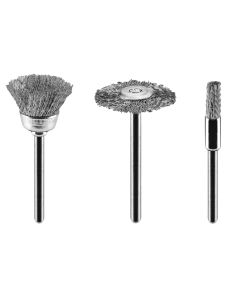 Szczotki stalowe, pędzelkowa, kielichowa, talerzowa, kpl. 3 szt. 55H066