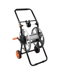 Wózek na wąż ogrodowy, metalowy, do 60 m węża 1/2", z prowadnicą węża 15-792