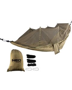 Hamak z moskitierą 330 x 140 cm zestaw 63-123