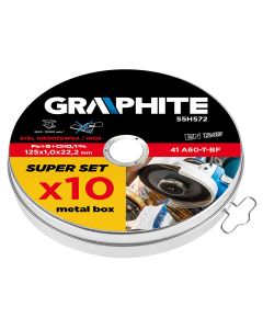 Tarcza tnąca do metalu 125 x 1.0 x 22.2 mm, 41 A60-T-BF, INOX, 10 szt. 55H572