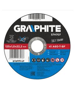 Tarcza tnąca do metalu 125 x 1.0 x 22.2 mm, 41 A60-T-BF 57H707