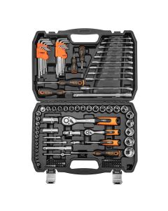 Zestaw kluczy 138 elementów 1/2", 1/4" 10-208